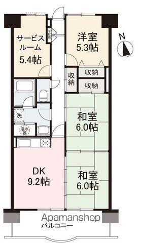 アメニティハイツ14(3SDK/3階)の間取り写真