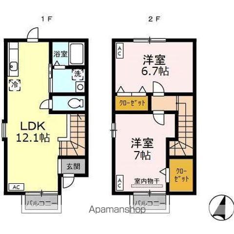 ポラリス　Ｂ(2LDK)の間取り写真