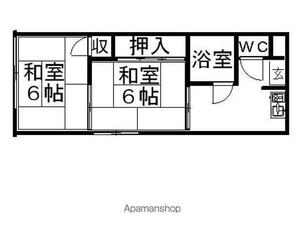 東仙荘(2DK/1階)の間取り写真