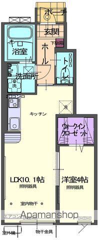 RYUSEIⅤA(1LDK/1階)の間取り写真