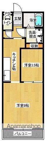 エトワールYUBUNSHA Ⅲ(1LDK/1階)の間取り写真