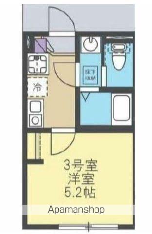 ブルーミング横浜ガーデン(1K/2階)の間取り写真