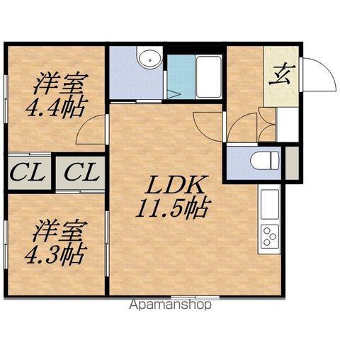 スプレンドールノルド20(2LDK/1階)の間取り写真