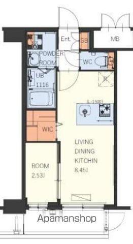 ギャラクシー博多駅北(1LDK/4階)の間取り写真