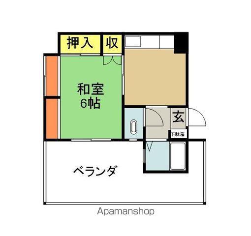 協和ハイツ(1K/3階)の間取り写真