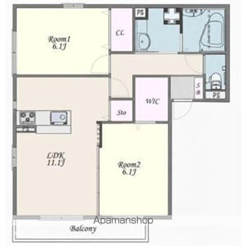 パストラルⅡ(2LDK/2階)の間取り写真