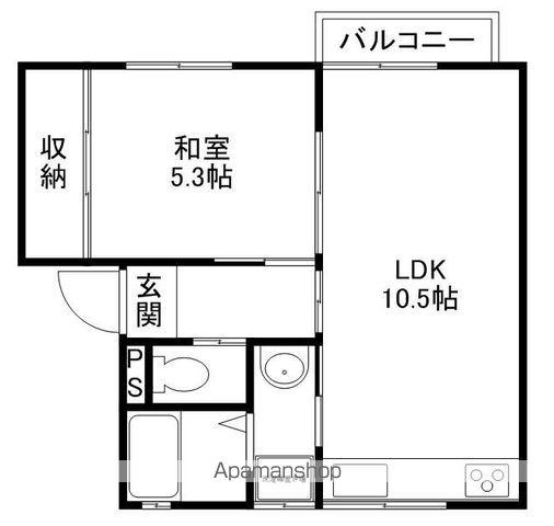 ライフステージ花水木(1LDK/2階)の間取り写真