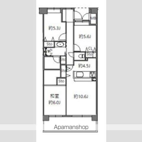 アソシエール溝の口(3LDK/10階)の間取り写真