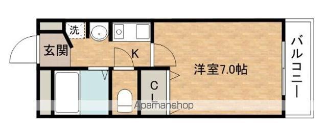 ウインズ12号館(1K/4階)の間取り写真