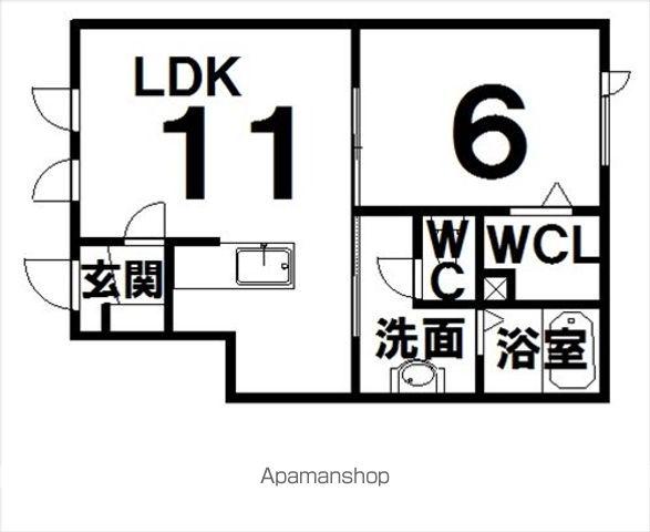 レジデンス アイ Ⅱ(1LDK/2階)の間取り写真