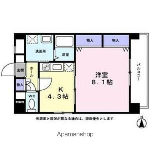 メゾン ドゥ 城北(1DK/3階)の間取り写真