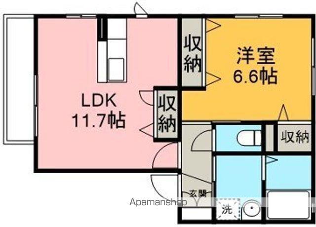 ファミーユA(1LDK/2階)の間取り写真