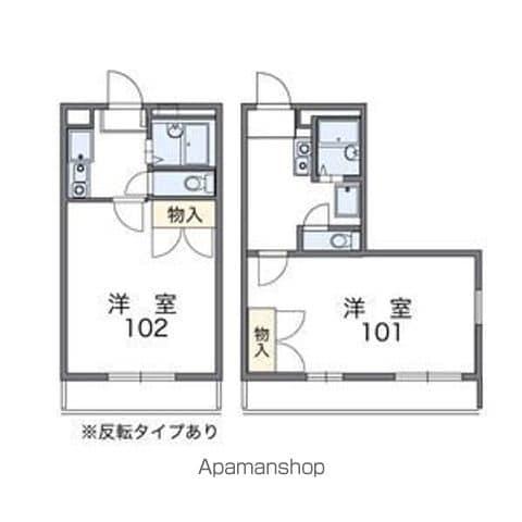 レオパレスグランツ(1K/1階)の間取り写真