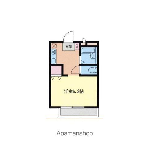 ブリランテ弐番館(1K/1階)の間取り写真