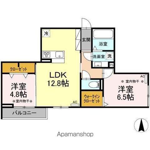OIKOSIII(2LDK/3階)の間取り写真