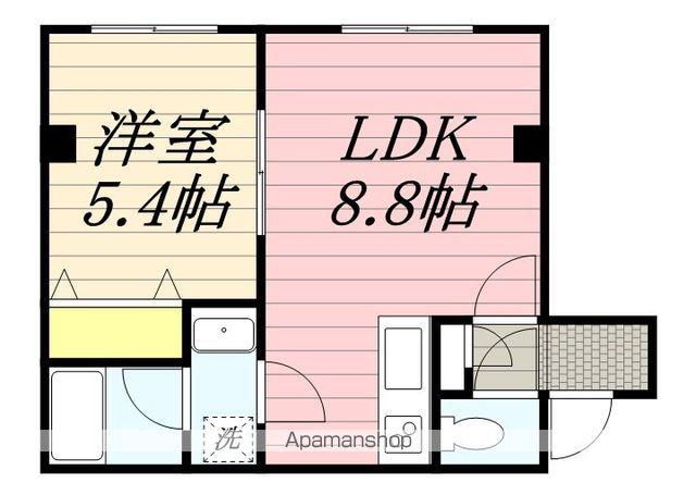 アルカディア白石(1LDK/3階)の間取り写真