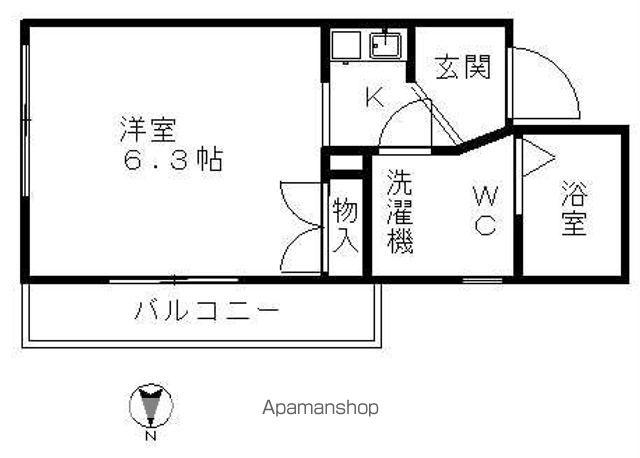 ドール丸の内(ワンルーム/6階)の間取り写真