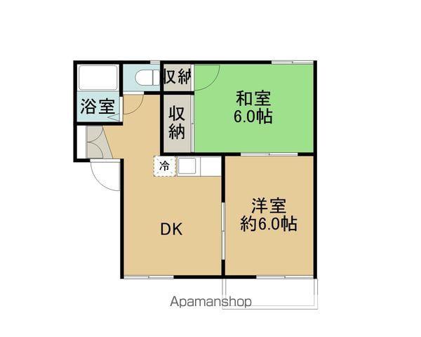 アトウレ千曲(2DK/2階)の間取り写真