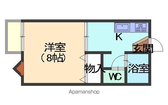 ドーリーハウスⅡ(1K/1階)の間取り写真