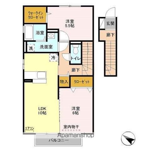 NOёL(2LDK/2階)の間取り写真