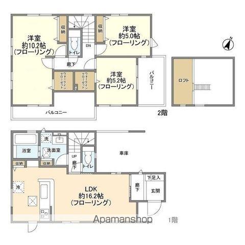 東武鉄道野田線 大和田駅(埼玉) 徒歩38分 2階建 築4年(3LDK)の間取り写真