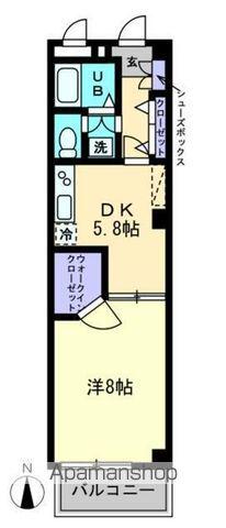 スピリア三条(1DK/4階)の間取り写真