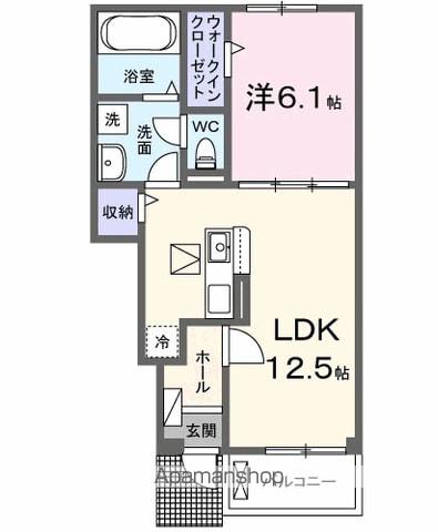 村山ベース(1LDK/1階)の間取り写真