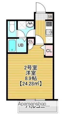プレゾン ア トワⅥ(1K/2階)の間取り写真