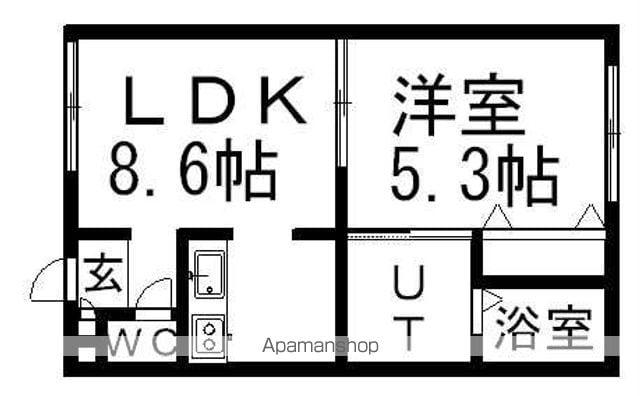 ラ・エスタシオン(1LDK/2階)の間取り写真
