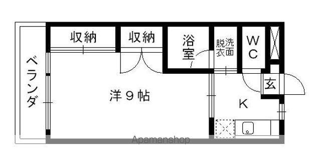 ビューティ武田(1K/2階)の間取り写真