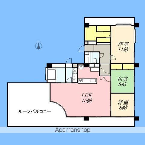 ユニバース大濠(3SLDK/14階)の間取り写真