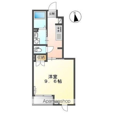 プルンバーゴ(1K/1階)の間取り写真