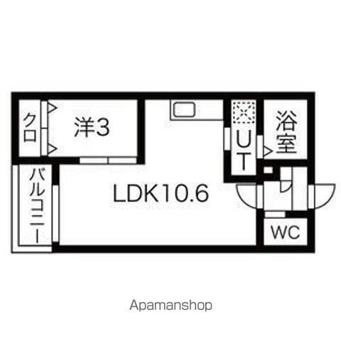 WARREN NAKASHIOTA3(1LDK/3階)の間取り写真