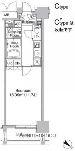 レジディア市ヶ谷Ⅱ(1K/10階)の間取り写真