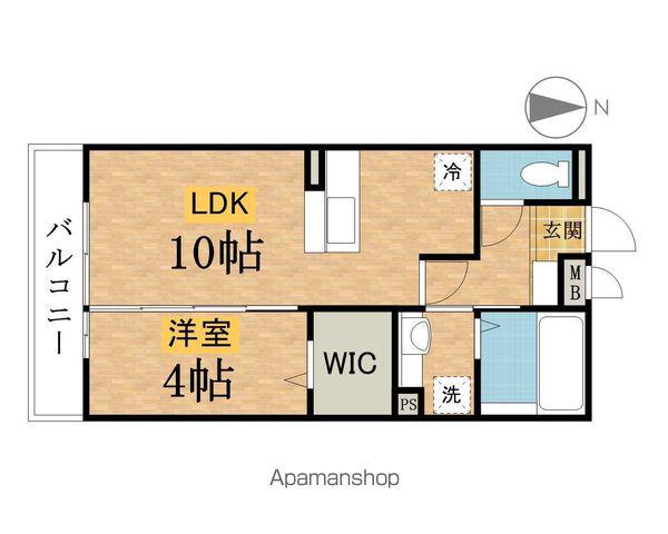 ラ・プランタン北野(1LDK/3階)の間取り写真