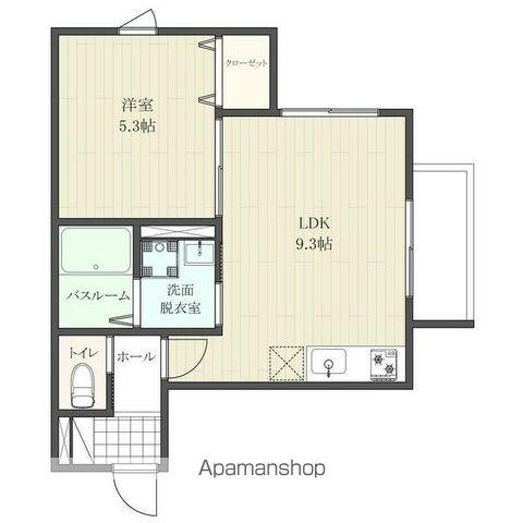 アステラス北仙台 弐番館(1LDK/1階)の間取り写真