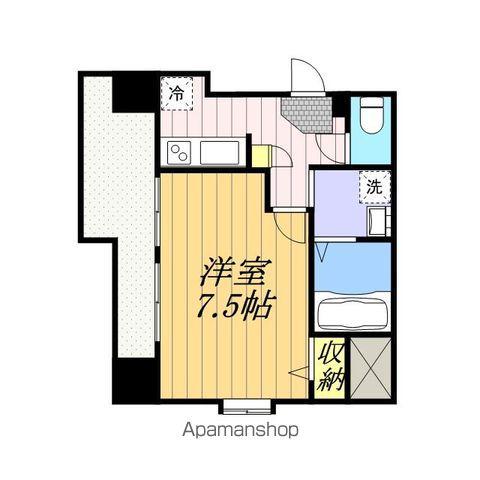 新田町小川マンション(1K/4階)の間取り写真