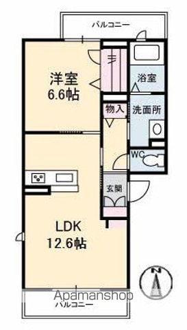 レガロ・KⅡ(1LDK/2階)の間取り写真