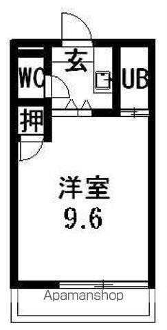 シャトル昭和町(1K/3階)の間取り写真