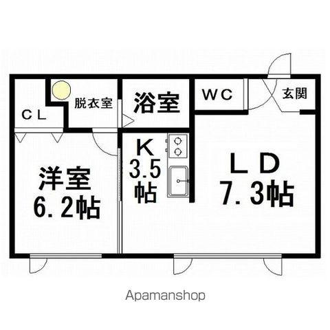 RITZ(1LDK/2階)の間取り写真