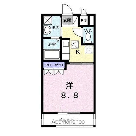 グランシャリオ(1K/1階)の間取り写真