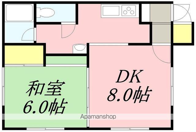 石垣アパート3号(1DK/2階)の間取り写真