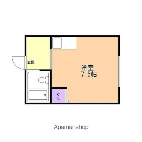 サンシャイン西岡(ワンルーム/3階)の間取り写真