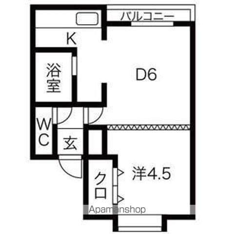 ハイムグーテ(1DK/2階)の間取り写真