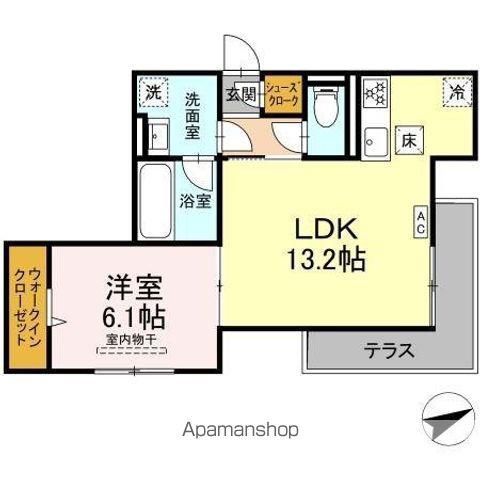 プエンテ(1LDK/1階)の間取り写真