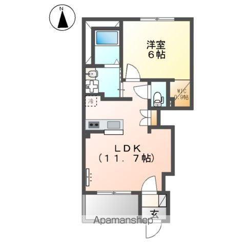 コンフォール(1LDK/1階)の間取り写真