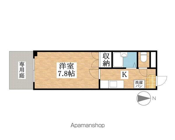 ベルハウス(1K/1階)の間取り写真