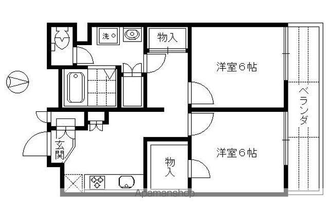 レオパレスプリオール東山II(2K/1階)の間取り写真