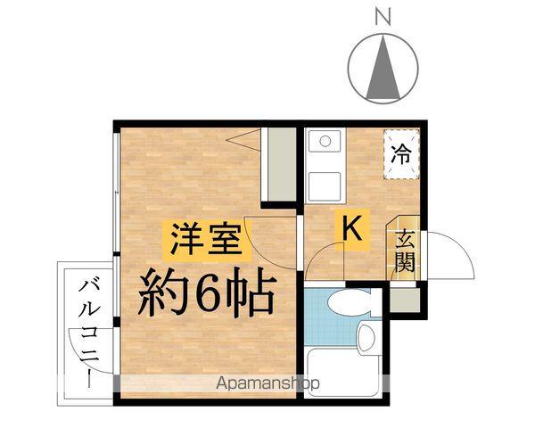 カテリーナ八王子(1K/2階)の間取り写真