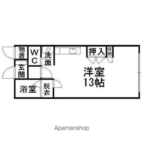 ラ・バレーヌA棟(1K/1階)の間取り写真